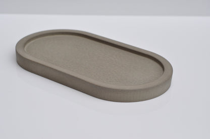 Oval Concrete Tray | Handmade Decorative Grey  | Beton Accessory Tray  | Cenent Candle Tray