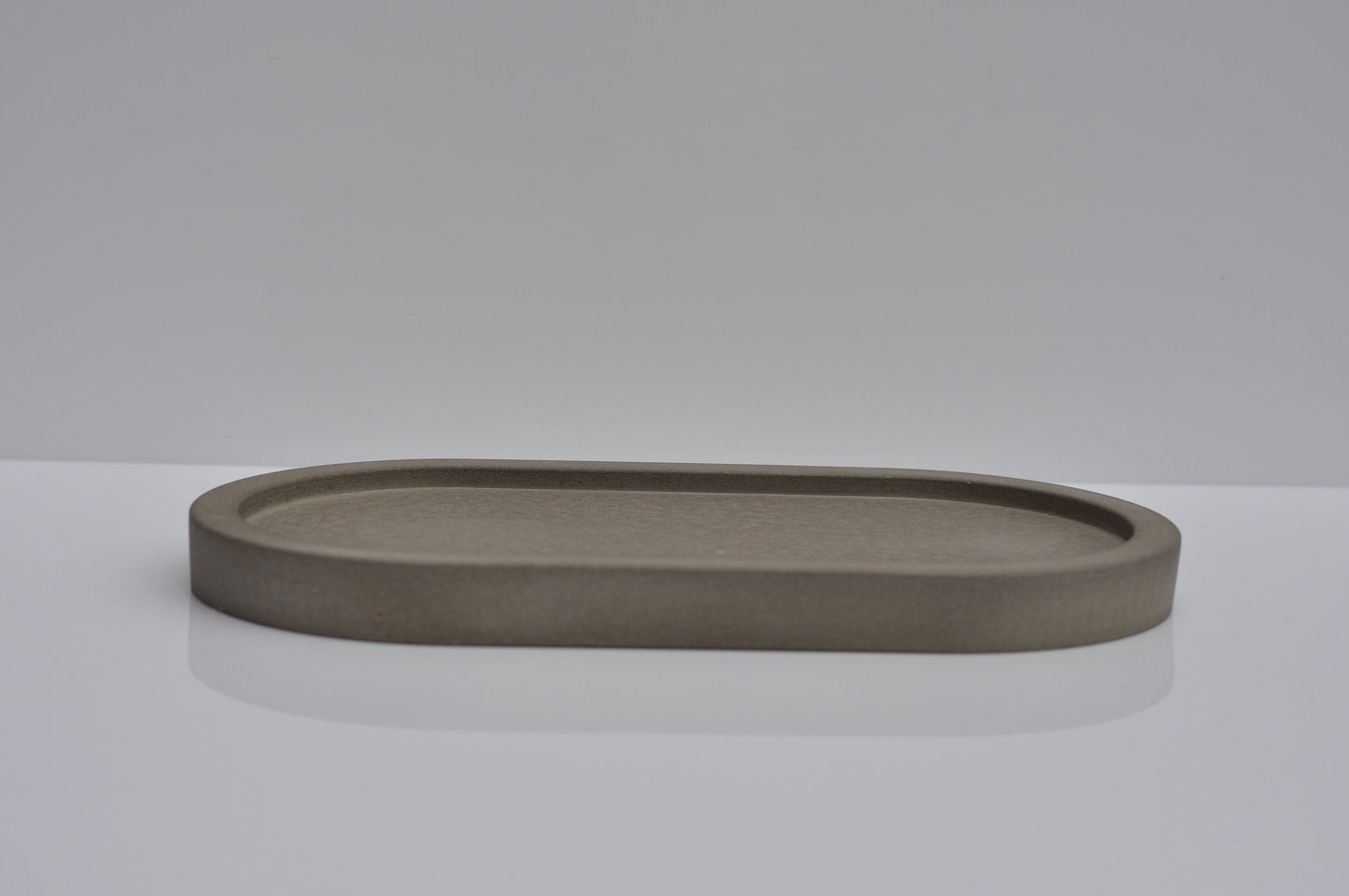 Oval Concrete Tray | Handmade Decorative Grey  | Beton Accessory Tray  | Cenent Candle Tray