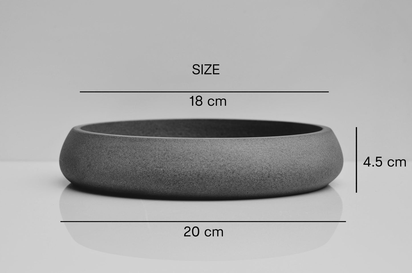 Medium Concrete Bowl  | Grey Handmade Accessory Bowl  | Shallow beton key bowl | Cement home decor