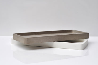 Long Concrete Tray  | Grey Handmade Rectangular Tray  | Decorative Accessory Cosmetics Tray  | Bathroom storage idea