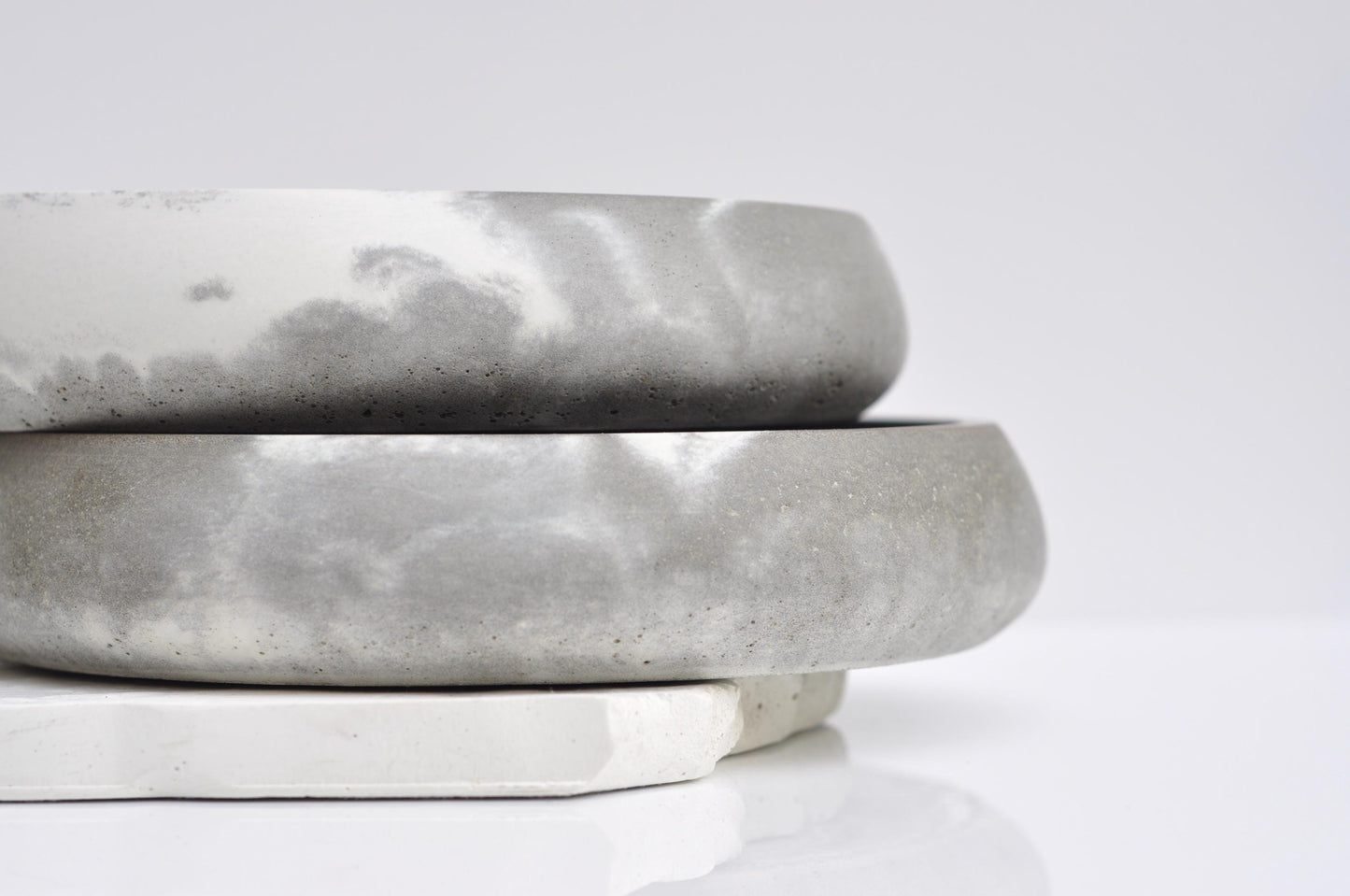 Medium Concrete Bowl  | Handmade Steel Grey Marble Key Bowl | Accessory Bowl | Minimalist Home Decor