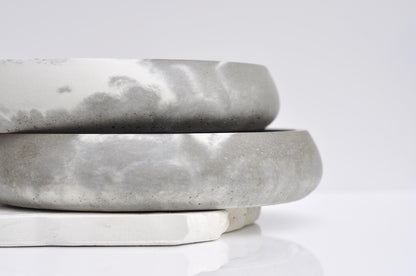 Medium Concrete Bowl  | Handmade Steel Grey Marble Key Bowl | Accessory Bowl | Minimalist Home Decor