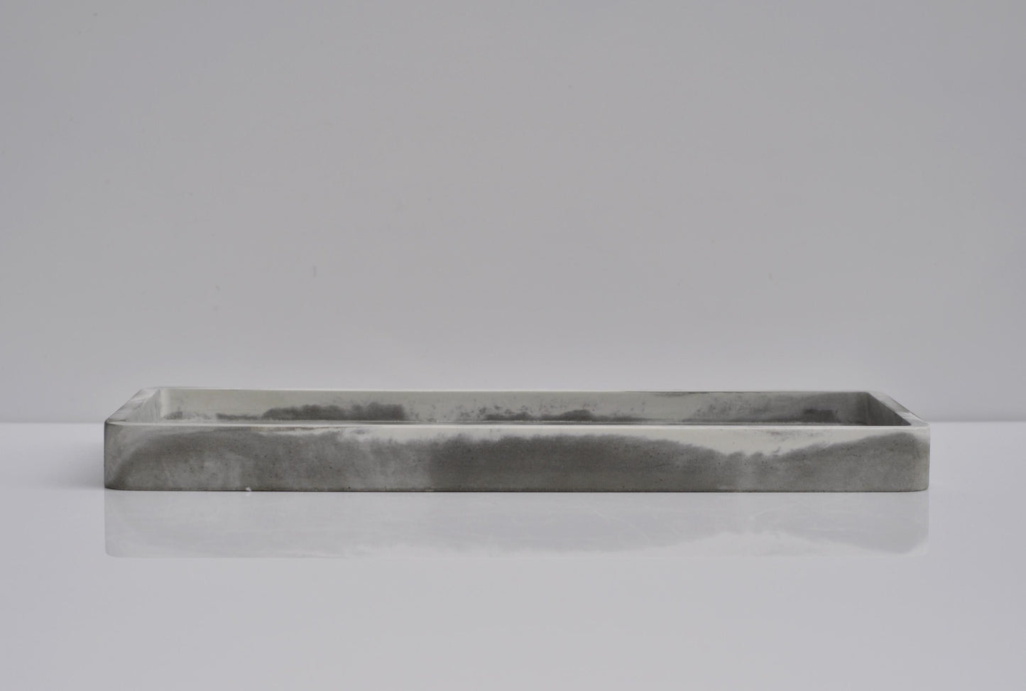 Long Concrete Tray | Cement Handmade Rectangular Tray | Decorative Steel Grey Marble Tray | Accessory Cosmetics Tray