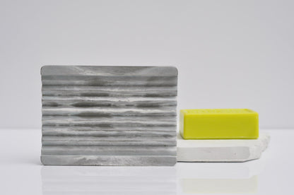 Concrete Soap Dish  | Green Grey Handmade Rectangular Soap Holder  | Bathroom Accessories