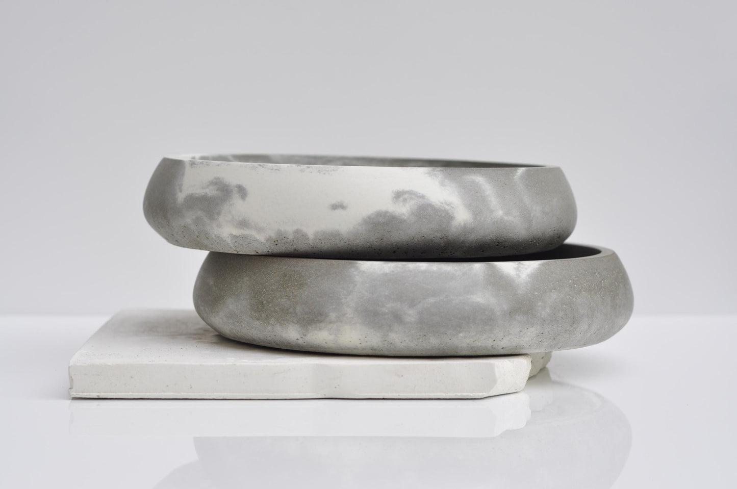 Medium Concrete Bowl  | Handmade Steel Grey Marble Key Bowl | Accessory Bowl | Minimalist Home Decor