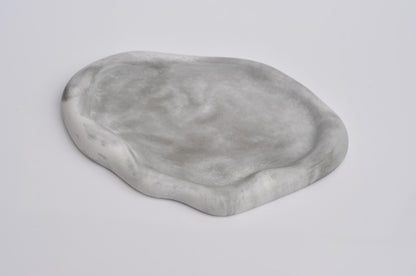 IRHANDMADE REGULAR CONCRETE TRAY - STEEL GREY AND WHITE