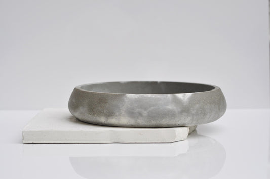 Medium Concrete Bowl  | Handmade Steel Grey Marble Key Bowl | Accessory Bowl | Minimalist Home Decor