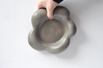 Concrete Key Tray  | Chunky flower Jewellery Tray  | Shallow Beton Accessory Bowl | Cement candle tray