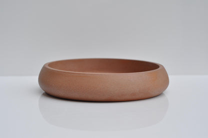 HANDMADE MEDIUM CONCRETE BOWL  - ORANGE