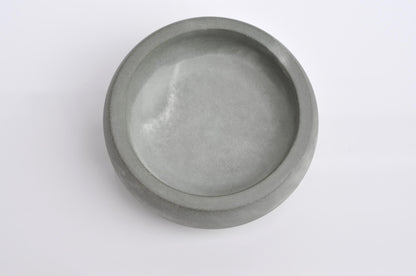 HANDMADE LITTLE CONCRETE BOWL - GREY GREEN AND WHITE