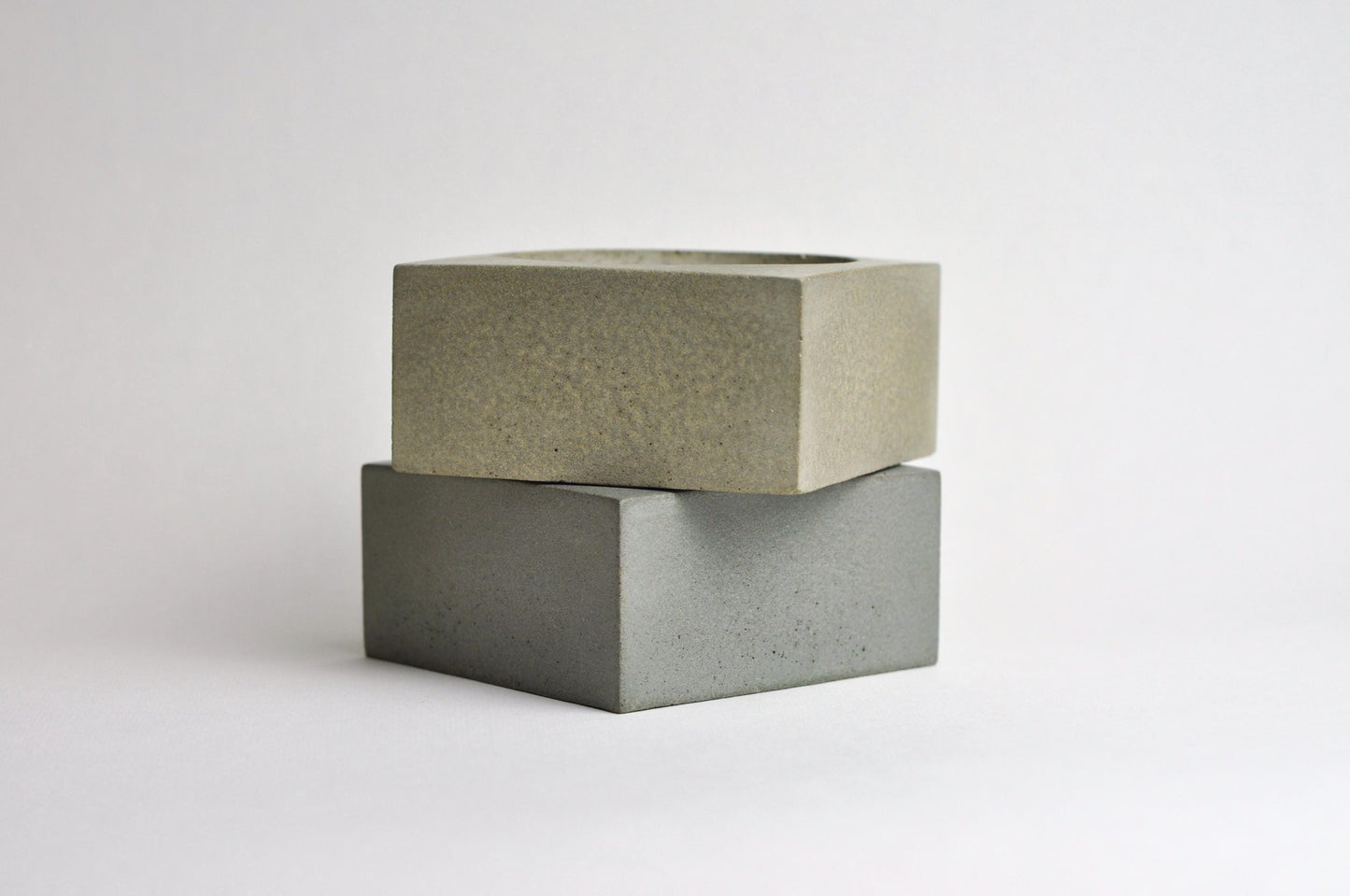 Concrete incense burner | Steel Grey Cement Josticks Holder | Unique Beton Home Decor