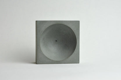 Concrete incense burner | Steel Grey Cement Josticks Holder | Unique Beton Home Decor