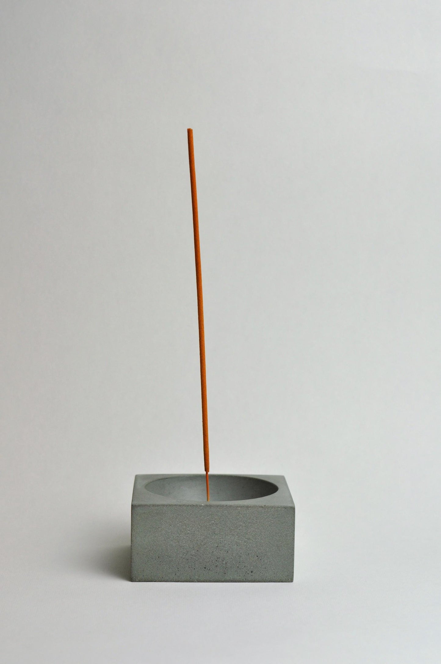 Concrete incense burner | Steel Grey Cement Josticks Holder | Unique Beton Home Decor