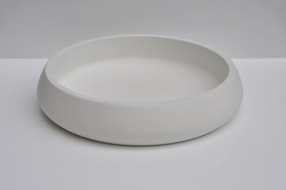 HANDMADE LARGE HEAVY CONCRETE BOWL - WHITE