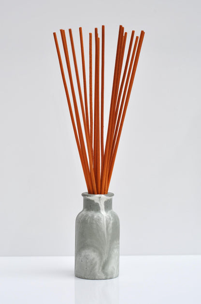 HANDMADE CONCRETE INCENSE HOLDER SET - GREEN AND WHITE