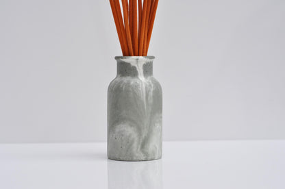 HANDMADE CONCRETE INCENSE HOLDER SET - GREEN AND WHITE
