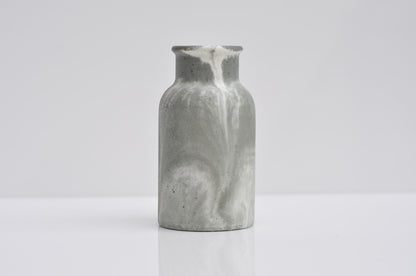 HANDMADE CONCRETE INCENSE HOLDER SET - GREEN AND WHITE