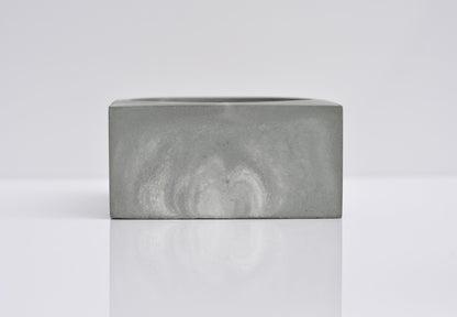 HANDMADE CONCRETE INCENSE HOLDER SET - GREEN AND WHITE