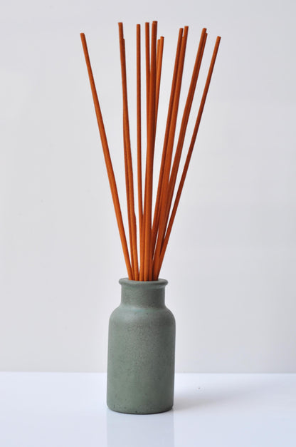 HANDMADE CONCRETE INCENSE HOLDER SET - GREY GREEN