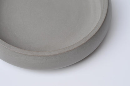 HANDMADE LARGE CONCRETE HEAVY FRUIT BOWL - GREY