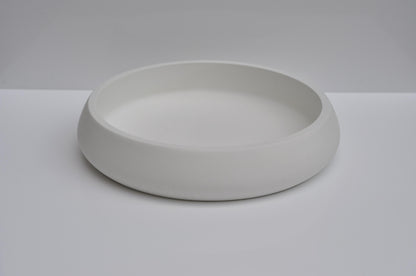 HANDMADE LARGE HEAVY CONCRETE BOWL - WHITE