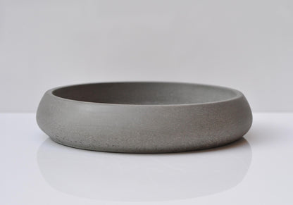HANDMADE MEDIUM CONCRETE BOWL  - STEEL GREY