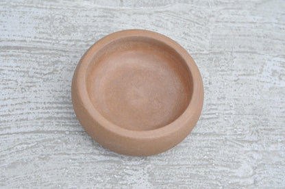 JEWELLERY TRINKET DISH | LITTLE TERRACOTTA CEMENT HANDMADE ACCESSORY BOWL | HEAVY RUSTIC BOWL