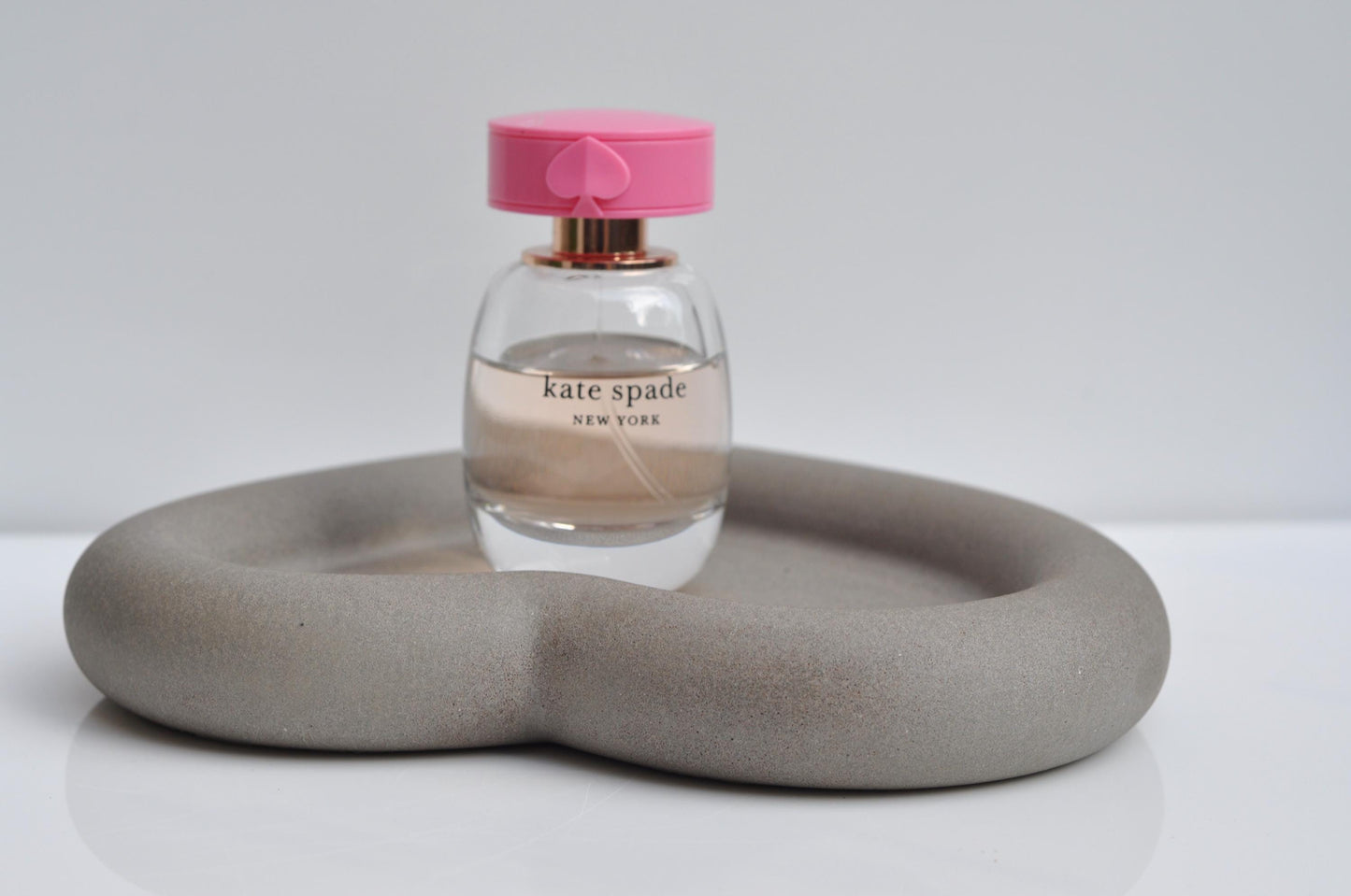 Concrete Key & Jewelry Tray: Handmade Heavy Candle Plate - Grey