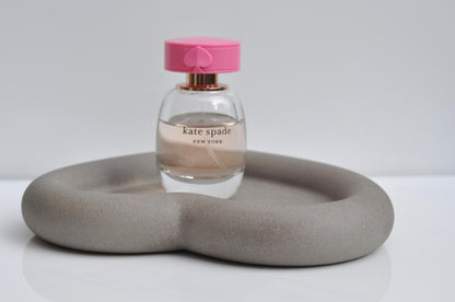 Concrete Key & Jewelry Tray: Handmade Heavy Candle Plate - Grey