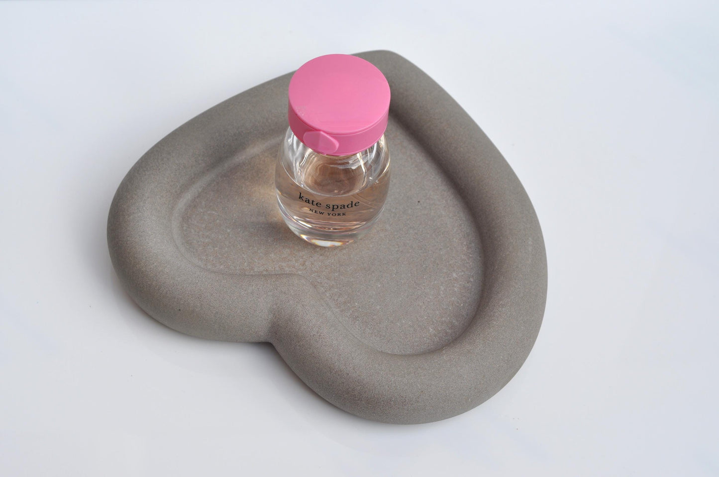 Concrete Key & Jewelry Tray: Handmade Heavy Candle Plate - Grey