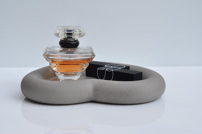 Concrete Key & Jewelry Tray: Handmade Heavy Candle Plate - Grey