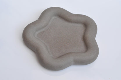 Flower Concrete Tray: Handmade Heavy Jewellery Key Tray