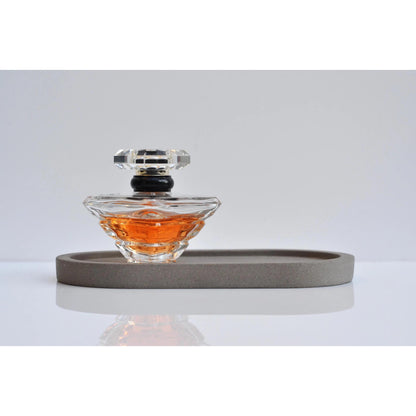 Oval Concrete Tray: Handmade Minimalist Candle Liquid Soap Plate