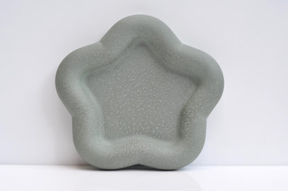 Concrete Flower Tray: Handmade Modern Heavy Candle Plate