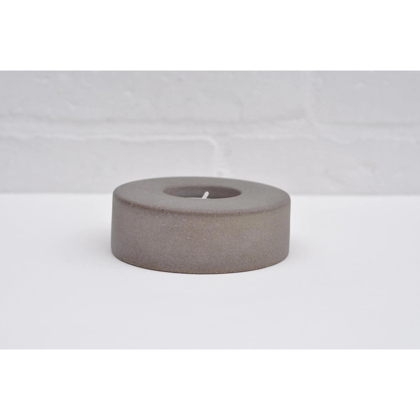 Concrete Tealight Holder: Handmade Brutalist Desk Ornament
