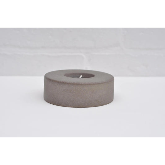 Concrete Tealight Holder: Handmade Brutalist Desk Ornament