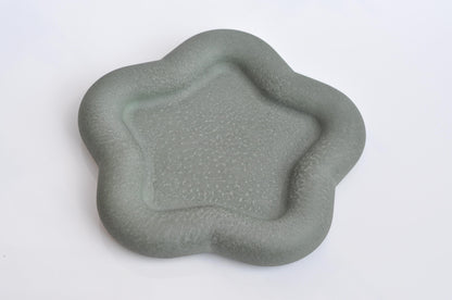 Concrete Flower Tray: Handmade Modern Heavy Candle Plate