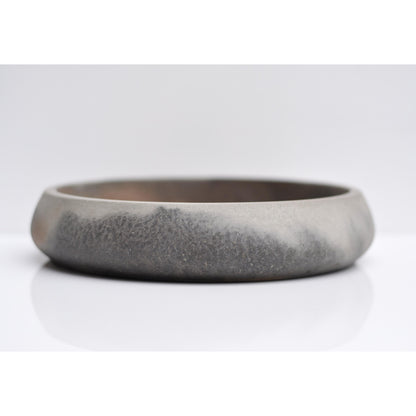 Large Concrete Bowl: Handmade Cement Fruit Bowl Grey 25 cm diameter
