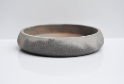 Large Concrete Bowl: Handmade Cement Fruit Bowl Grey 25 cm diameter