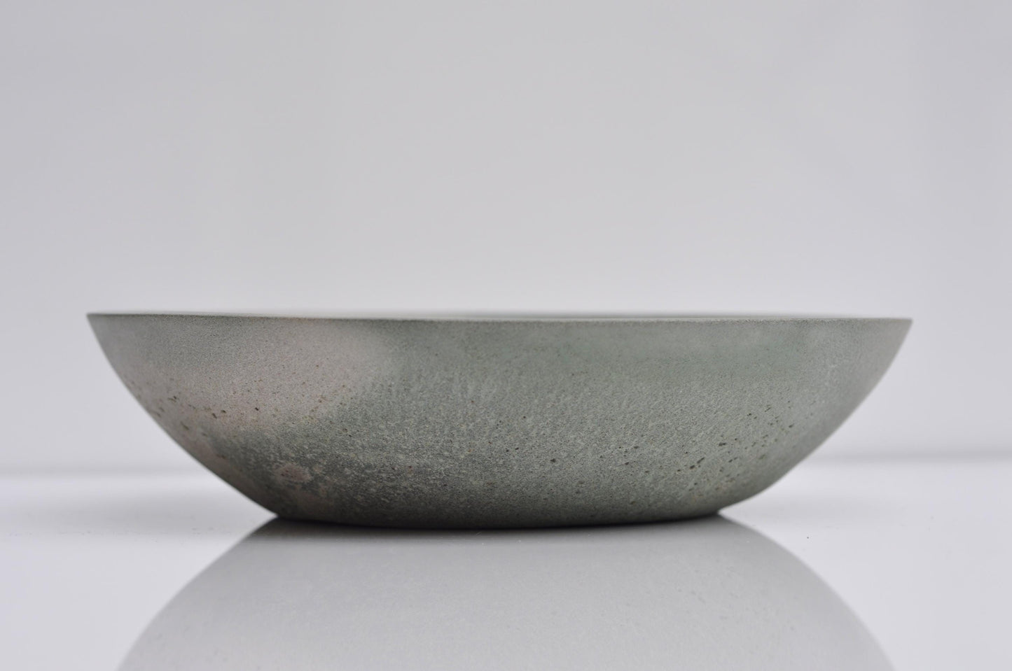 Contemporary green-grey concrete catchall bowl