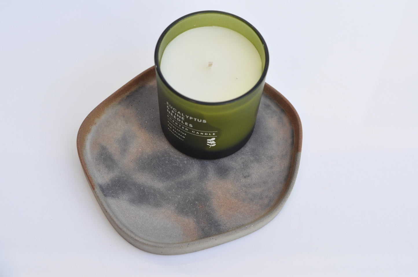 Durable handcrafted concrete catchall tray