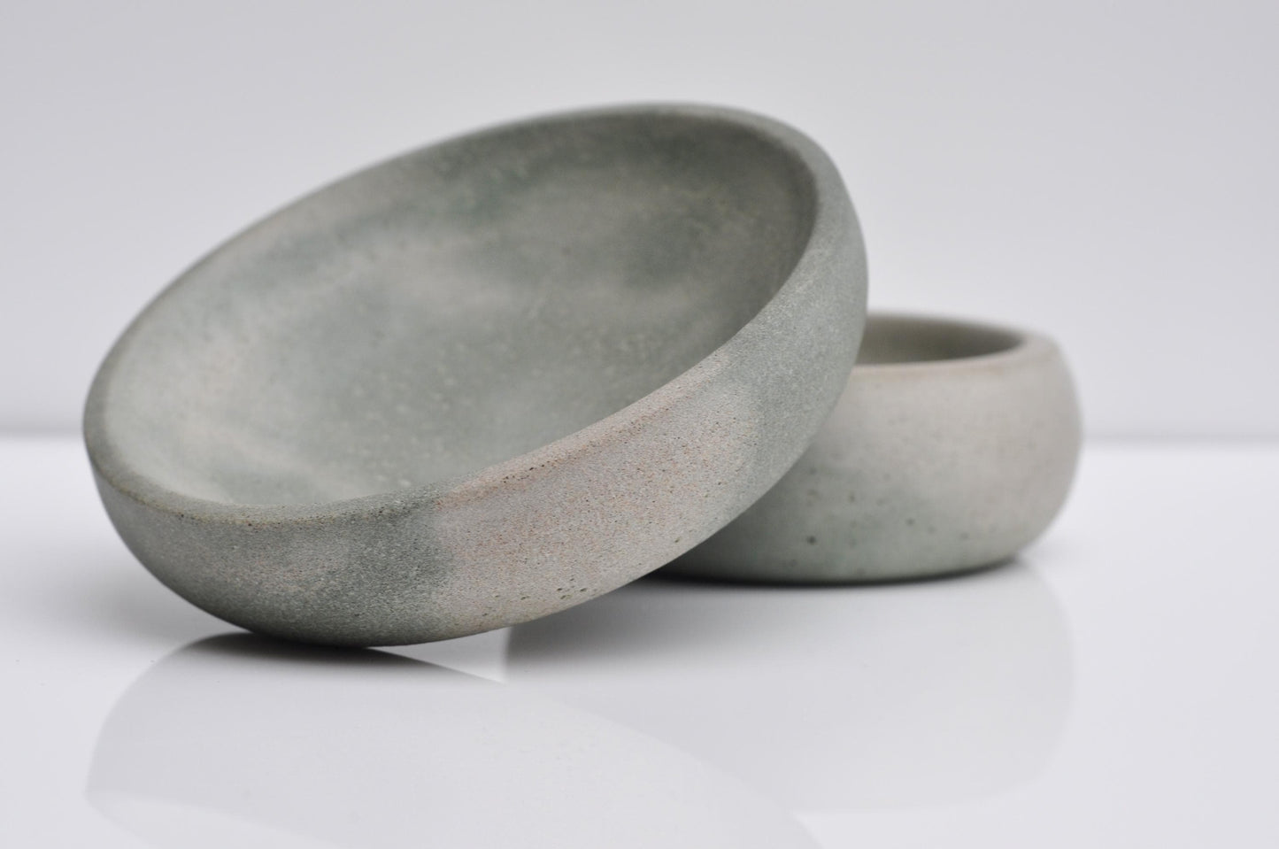 Light grey concrete catchall dish