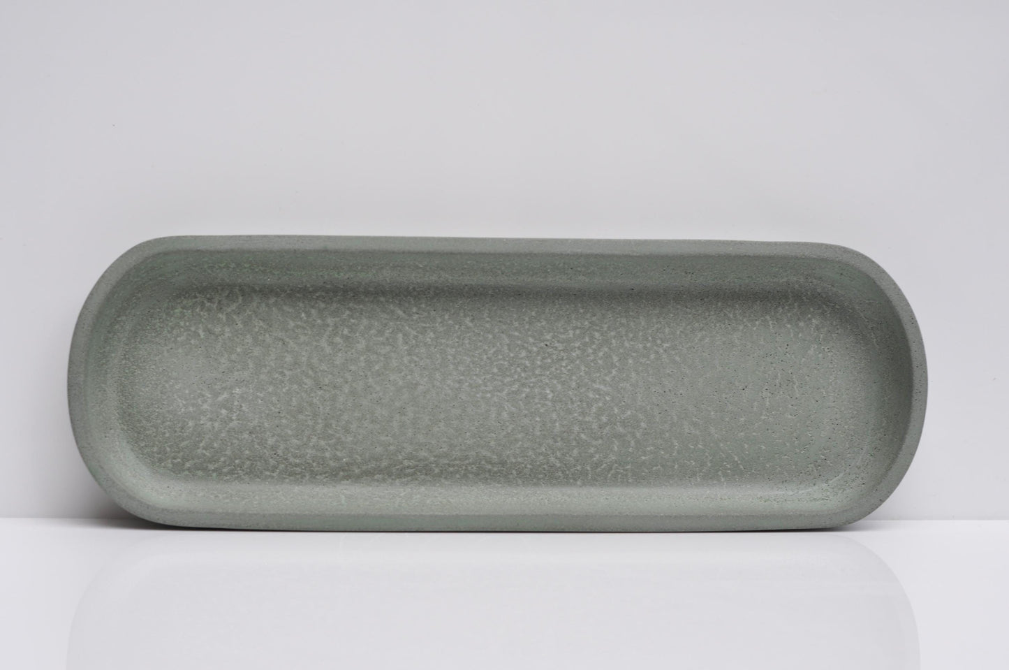 Long cement tray in minimalist modern design