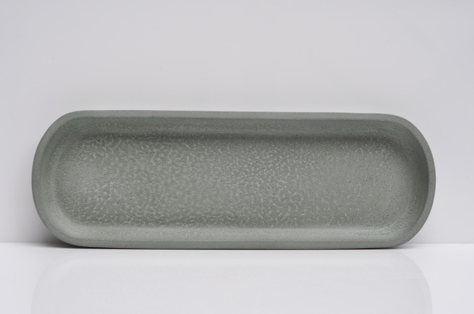 Long cement tray in minimalist modern design