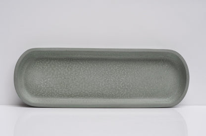 Long cement tray in minimalist modern design