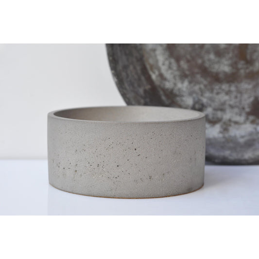 Medium grey handmade concrete bowl