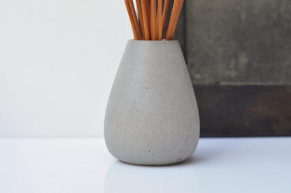 Cement joss stick holder set in grey