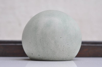 Smooth cement sphere for minimalist decor