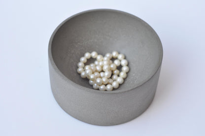 Simple modern concrete bowl in grey
