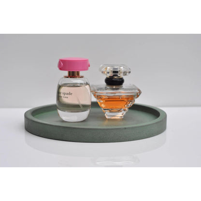 Decorative modern concrete tray in living room